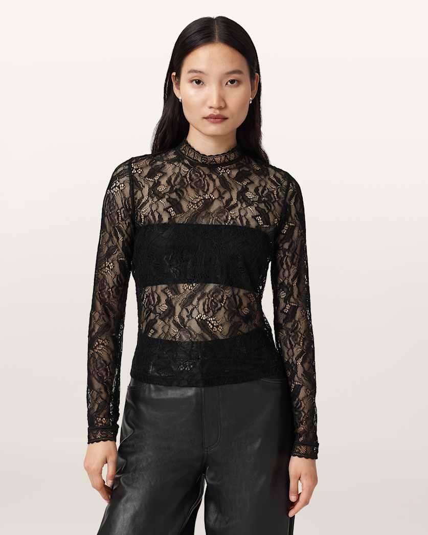 Antique White חולצה ארוכה לנשים Aria ALLSAINTS