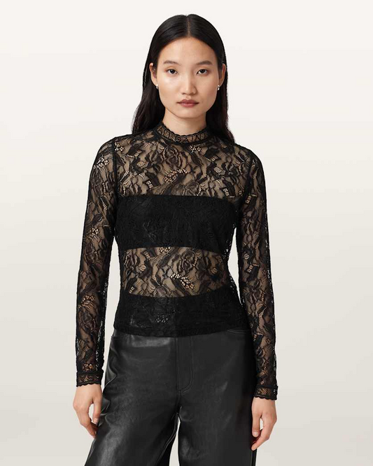 Antique White חולצה ארוכה לנשים Aria ALLSAINTS