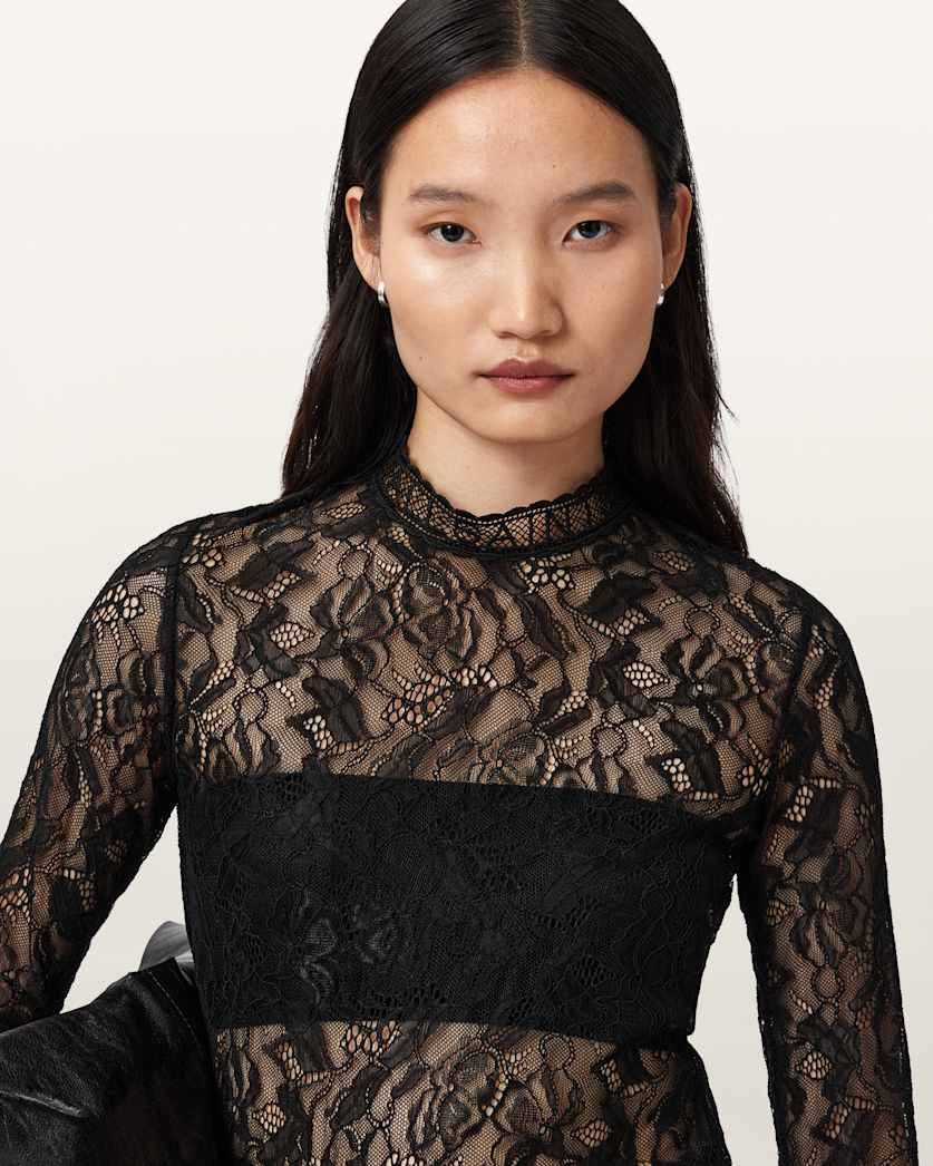 Antique White חולצה ארוכה לנשים Aria ALLSAINTS