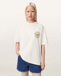 Seashell טי שירט גרפית אוברסייז לנשים Sun City Etta ALLSAINTS