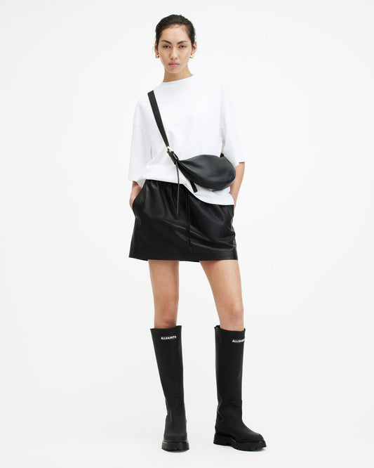 White Smoke טי שירט אוברסייז קצרה לנשים Amelie ALLSAINTS