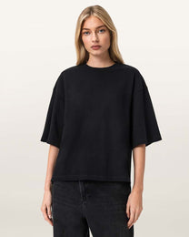 Black טי שירט קצרה לנשים Esme Amelie Tee ALLSAINTS