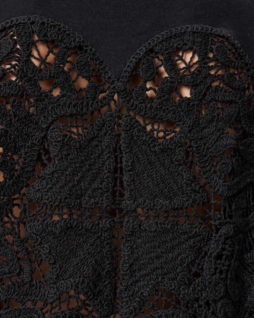 Black טי שירט קצרה לנשים Esme Amelie Tee ALLSAINTS