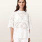 Seashell טי שירט קצרה לנשים Amelie Lace Tee ALLSAINTS