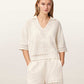 Seashell חולצת פולו קצרה לנשים Elma Crochet Top ALLSAINTS