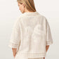 Seashell חולצת פולו קצרה לנשים Elma Crochet Top ALLSAINTS