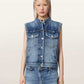 Seashell וסט ג׳ינס קרופ לנשים Mav ALLSAINTS
