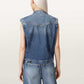 Seashell וסט ג׳ינס קרופ לנשים Mav ALLSAINTS