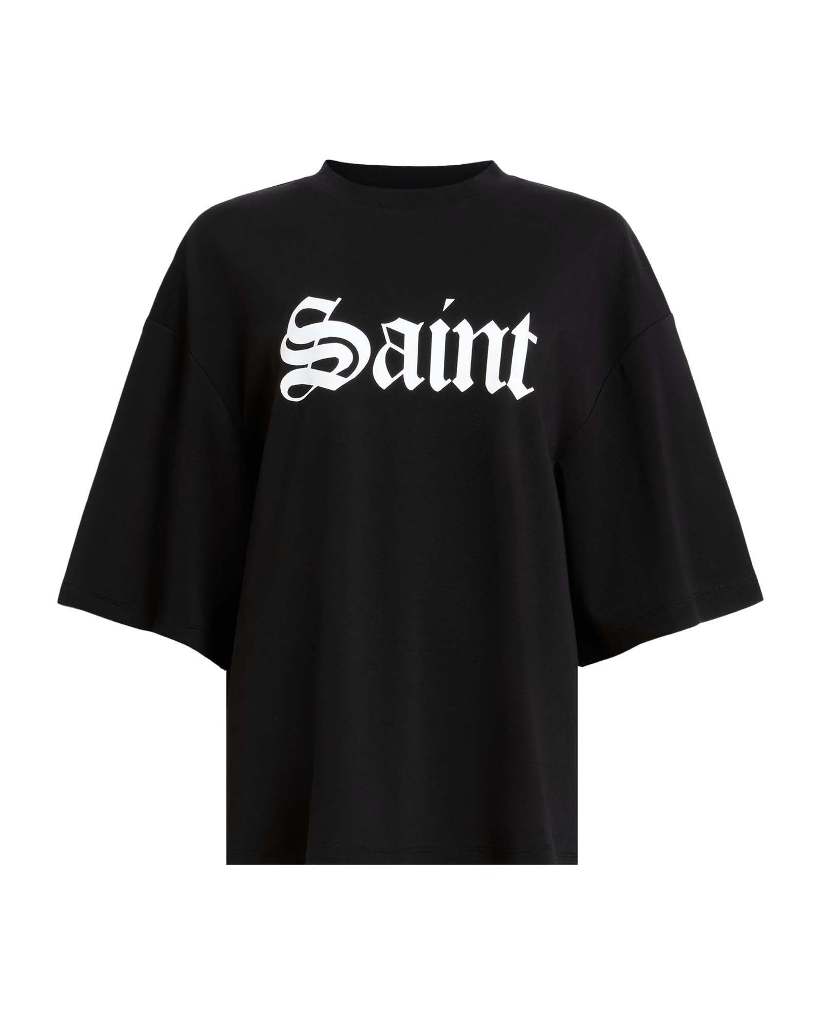 Black טי שירט קצרה לנשים Saint Amelie ALLSAINTS