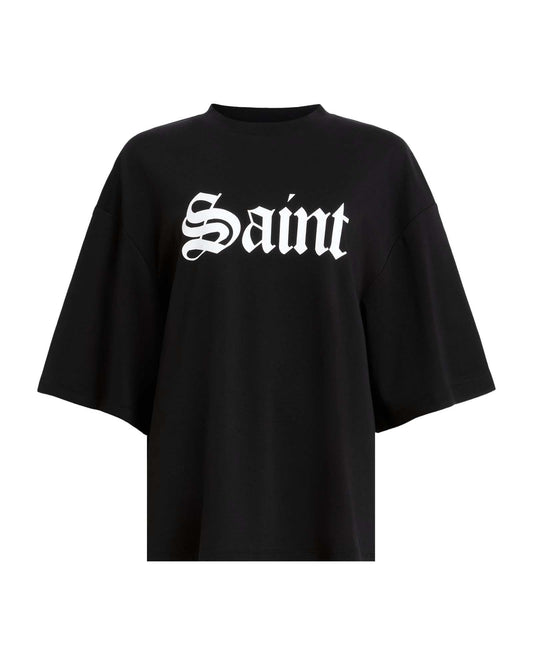 Black טי שירט קצרה לנשים Saint Amelie ALLSAINTS