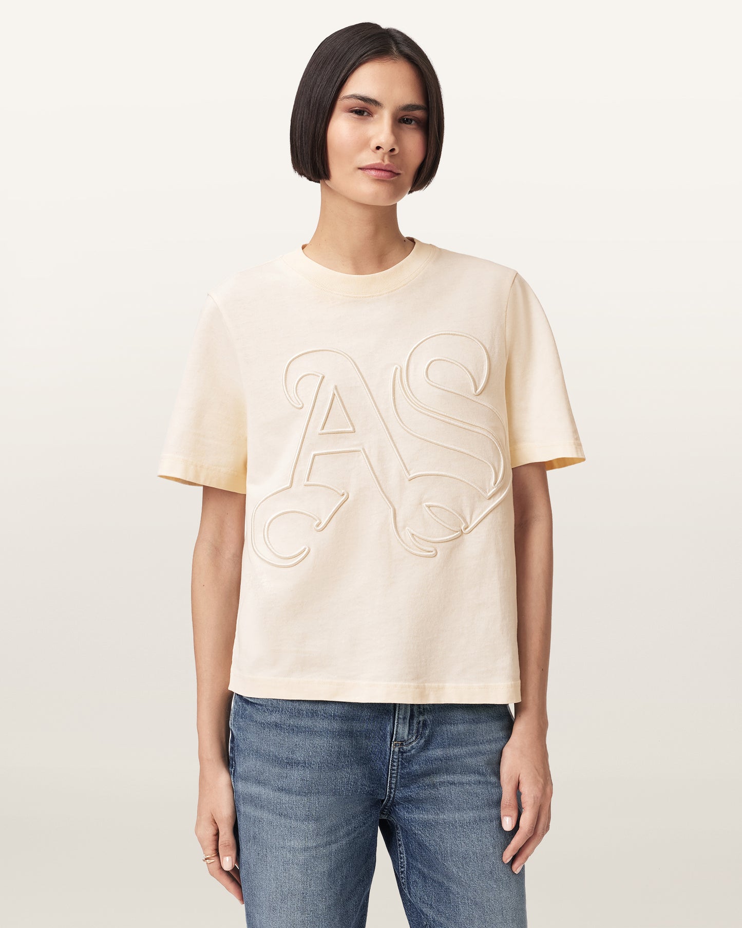 Seashell טי שירט קצרה לנשים Lisa Embos ALLSAINTS