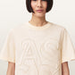 Antique White טי שירט קצרה לנשים Lisa Embos ALLSAINTS