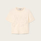 Antique White טי שירט קצרה לנשים Lisa Embos ALLSAINTS