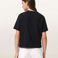 Black טי שירט קצרה לנשים Lisa Embos ALLSAINTS
