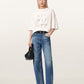 Seashell טי שירט אוברסייז עם עיטורי אבנים לנשים Amelie Stacks ALLSAINTS