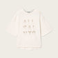 Misty Rose טי שירט אוברסייז עם עיטורי אבנים לנשים Amelie Stacks ALLSAINTS