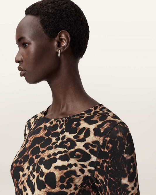 Antique White חולצה ארוכה מנומרת לנשים Katlyn ALLSAINTS