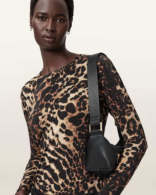 Antique White חולצה ארוכה מנומרת לנשים Katlyn ALLSAINTS