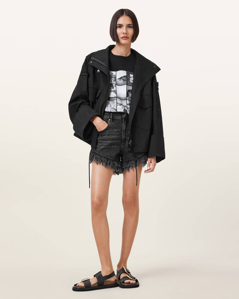 Beige טי שירט קצרה לנשים Film ALLSAINTS