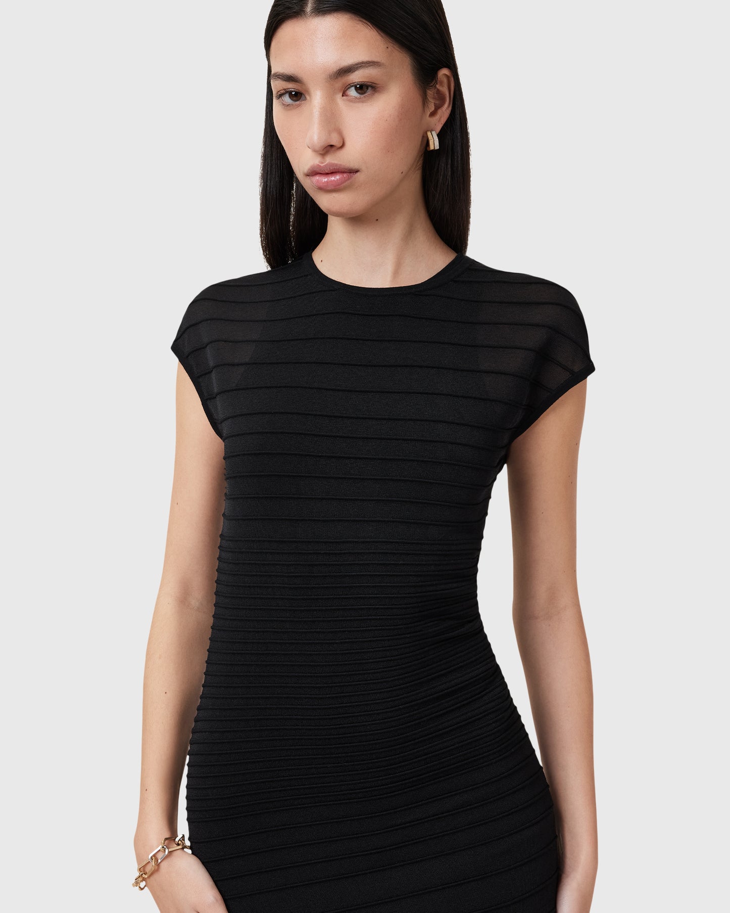 Antique White שמלת מקסי לנשים Ivana ALLSAINTS