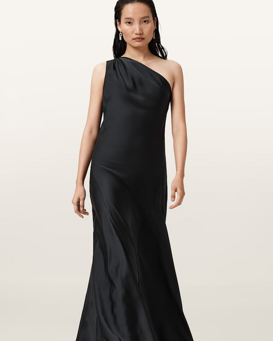 Black שמלת מקסי לנשים Monica ALLSAINTS