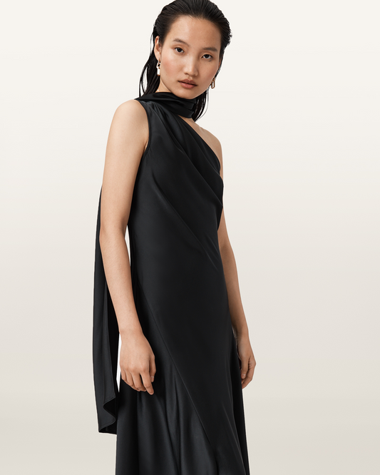 Black שמלת מקסי לנשים Monica ALLSAINTS