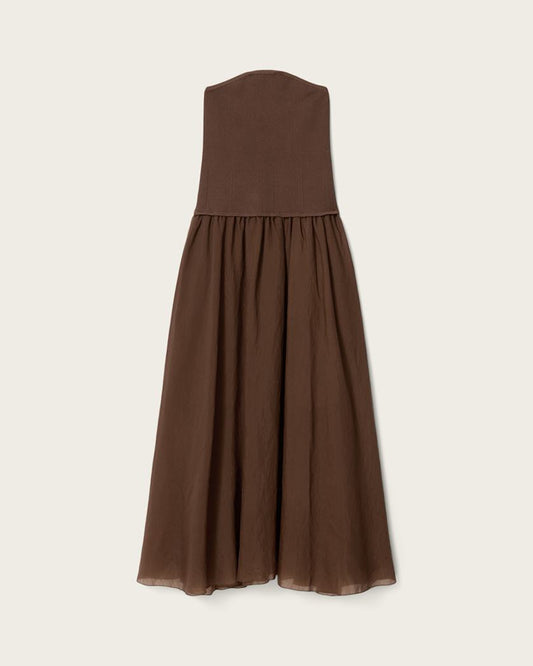 Dark Olive Green שמלה מקסי לנשים Tegan ALLSAINTS