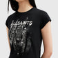 Light Gray טי שירט קצרה לנשים Riproar ALLSAINTS