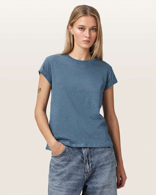 Slate Gray טי שירט קצרה לנשים Anna ALLSAINTS