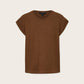 Saddle Brown טי שירט קצרה לנשים Anna ALLSAINTS