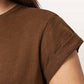 Saddle Brown טי שירט קצרה לנשים Anna ALLSAINTS