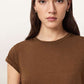 Saddle Brown טי שירט קצרה לנשים Anna ALLSAINTS