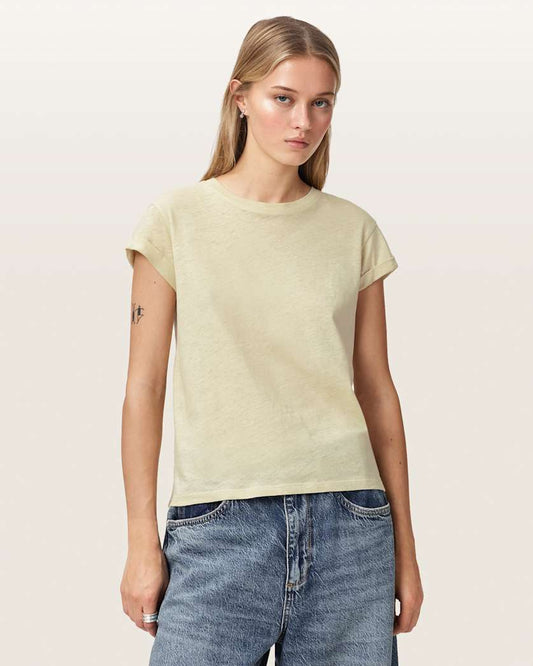 Light Gray טי שירט קצרה לנשים Anna ALLSAINTS