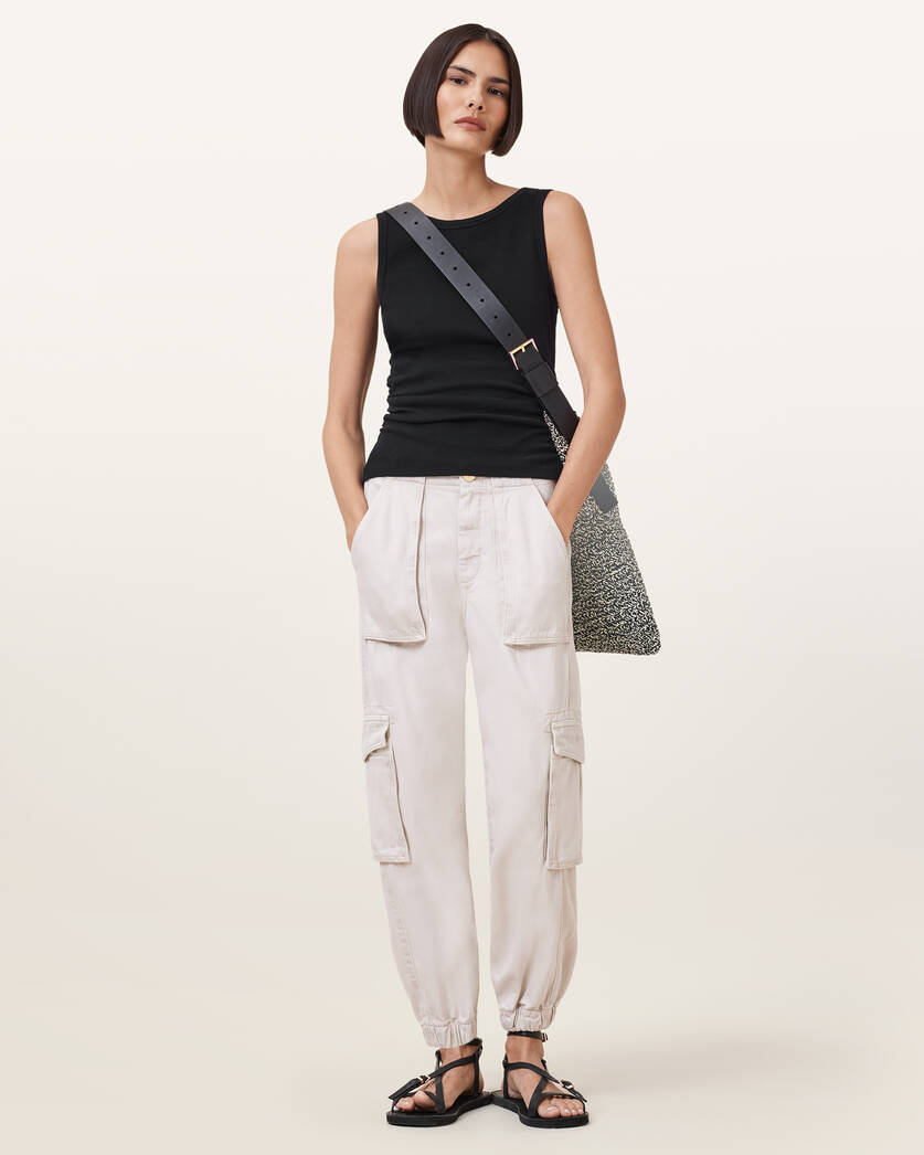 Antique White גופיה לנשים Katarina ALLSAINTS