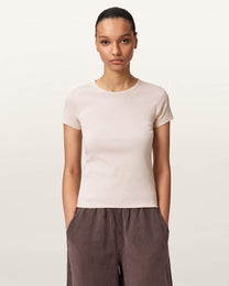 Light Gray טי שירט קצרה לנשים Stevie ALLSAINTS