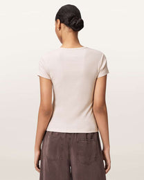 Light Gray טי שירט קצרה לנשים Stevie ALLSAINTS