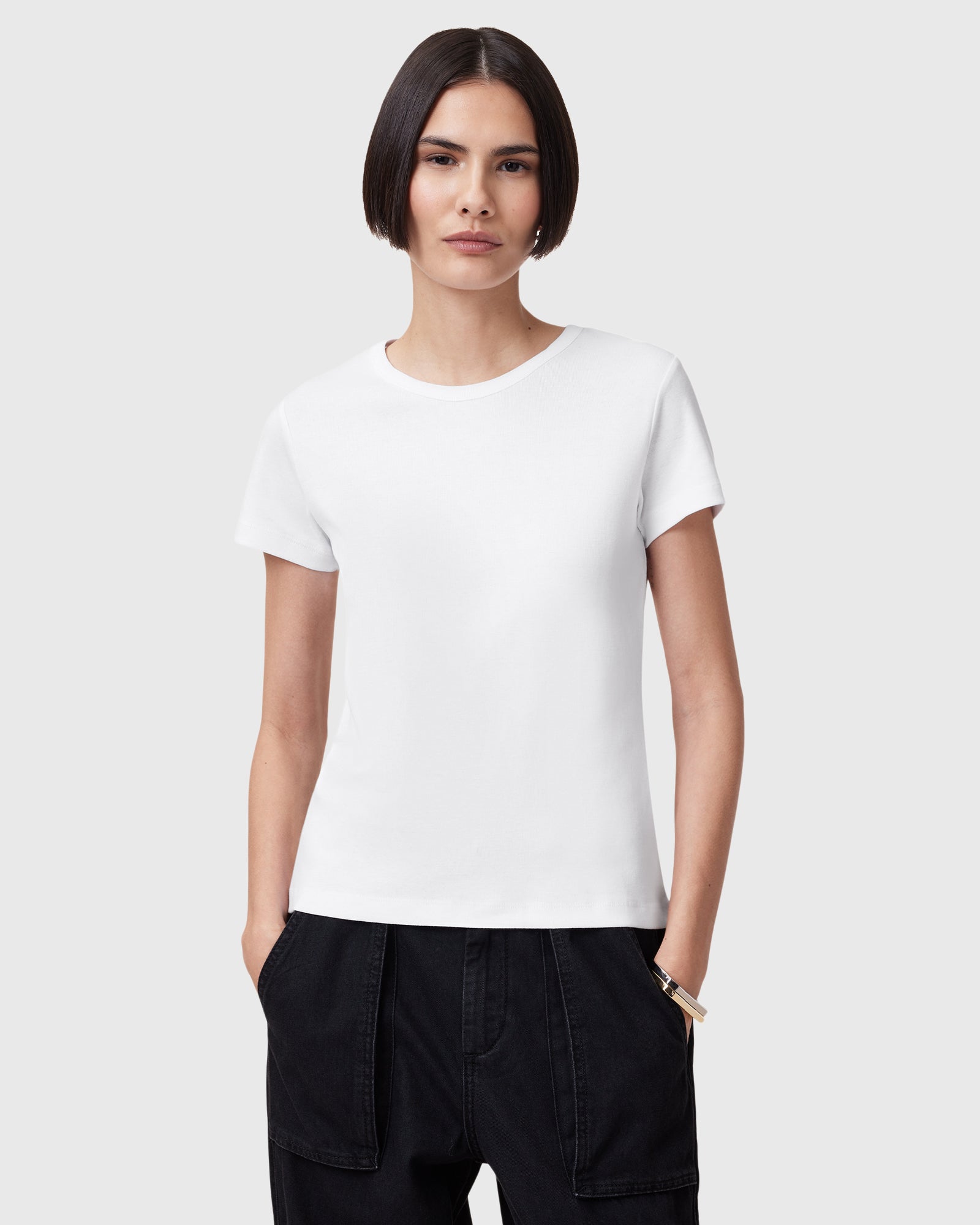 Lavender טי שירט קצרה לנשים Stevie ALLSAINTS