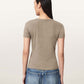 Rosy Brown טי שירט צמודה לנשים Stevie ALLSAINTS