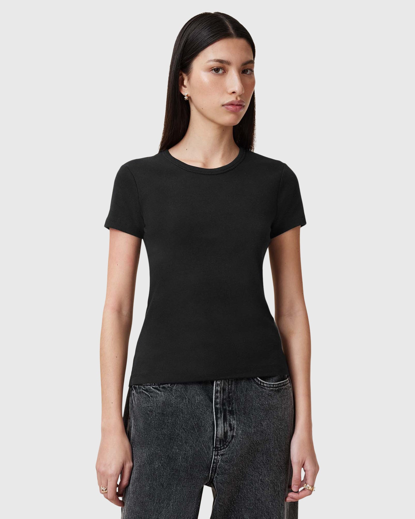 Beige טי שירט קצרה לנשים Stevie ALLSAINTS