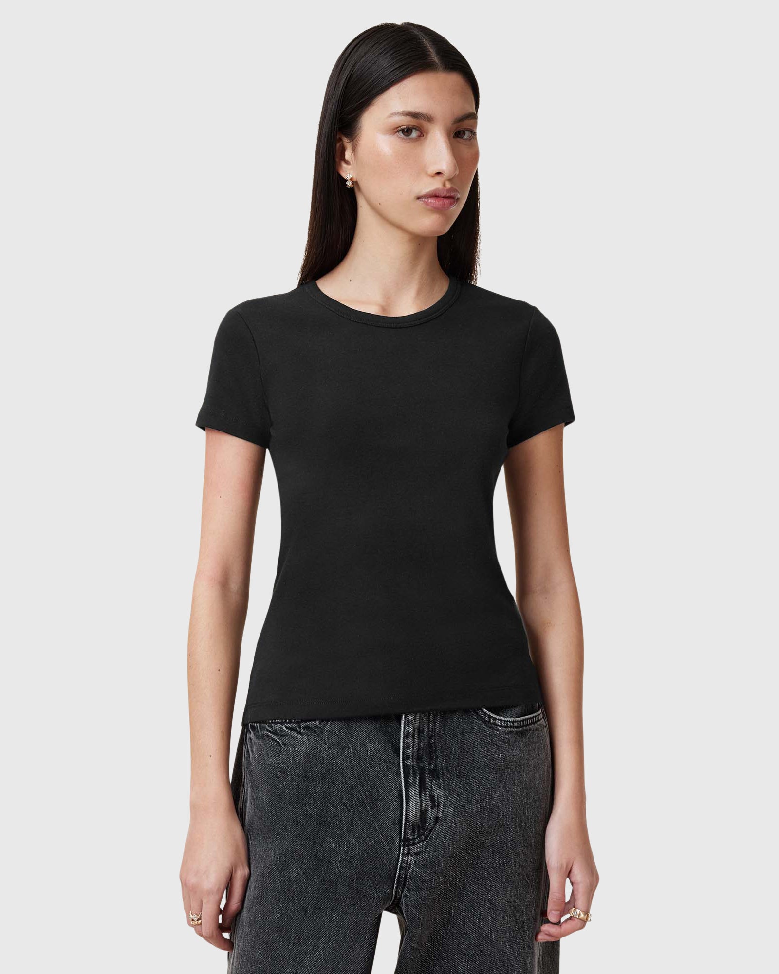 Beige טי שירט קצרה לנשים Stevie ALLSAINTS