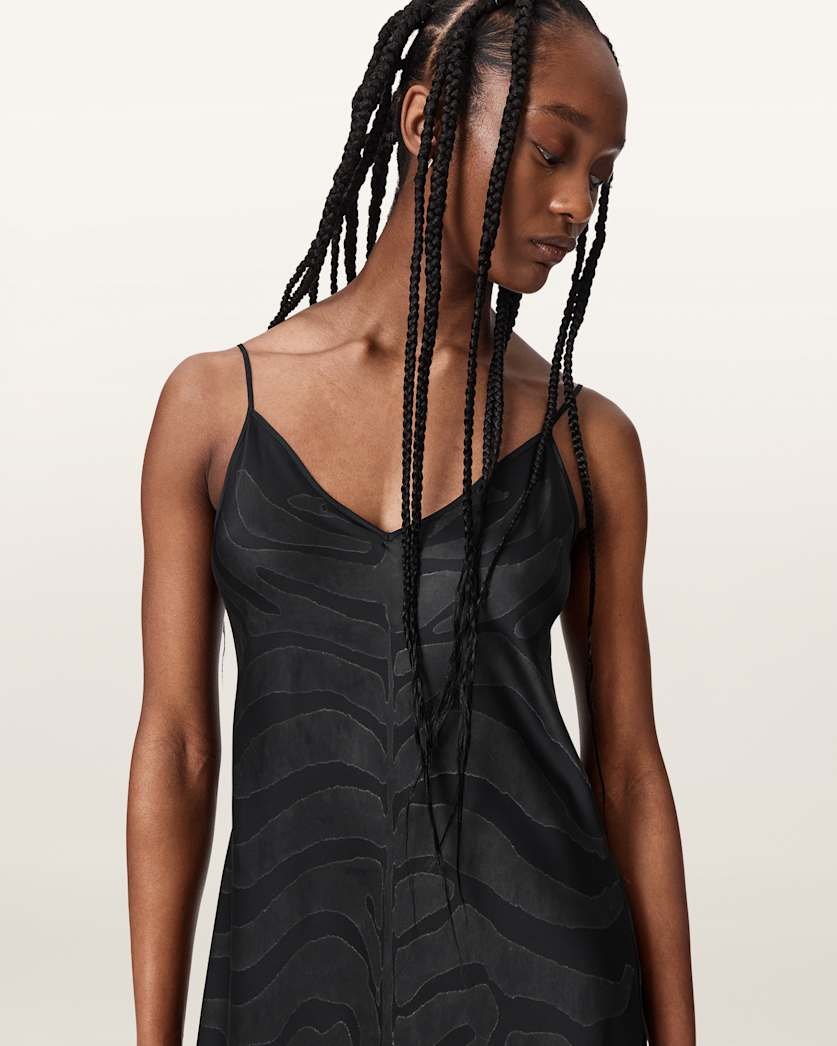 Dark Slate Gray שמלת מקסי לנשים Leona ALLSAINTS