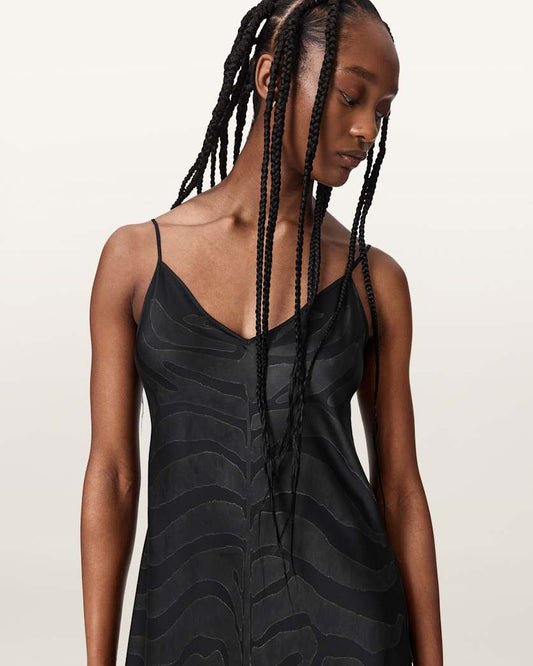 Dark Slate Gray שמלת מקסי לנשים Leona ALLSAINTS