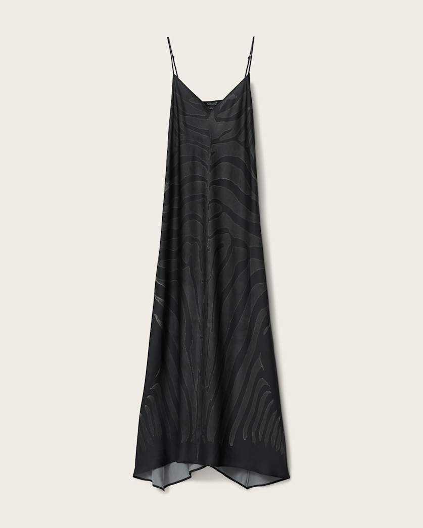 Dark Slate Gray שמלת מקסי לנשים Leona ALLSAINTS
