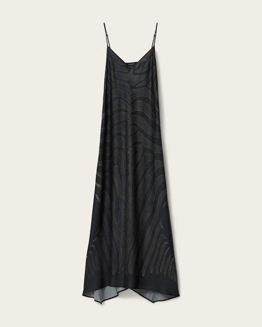 Dark Slate Gray שמלת מקסי לנשים Leona ALLSAINTS
