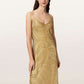 Dark Khaki שמלת סליפ מקסי לנשים Leona ALLSAINTS