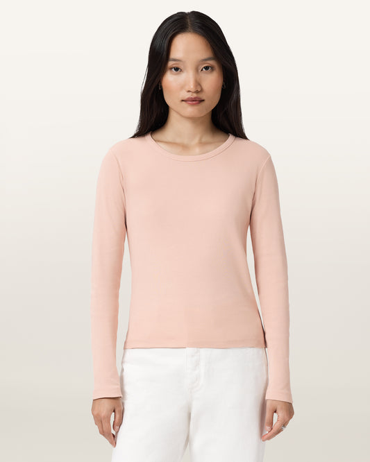 Antique White טי שירט ארוכה לנשים Stevie LS ALLSAINTS