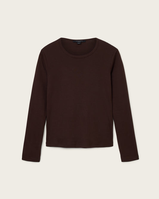 Beige טי שירט ארוכה לנשים Stevie LS ALLSAINTS