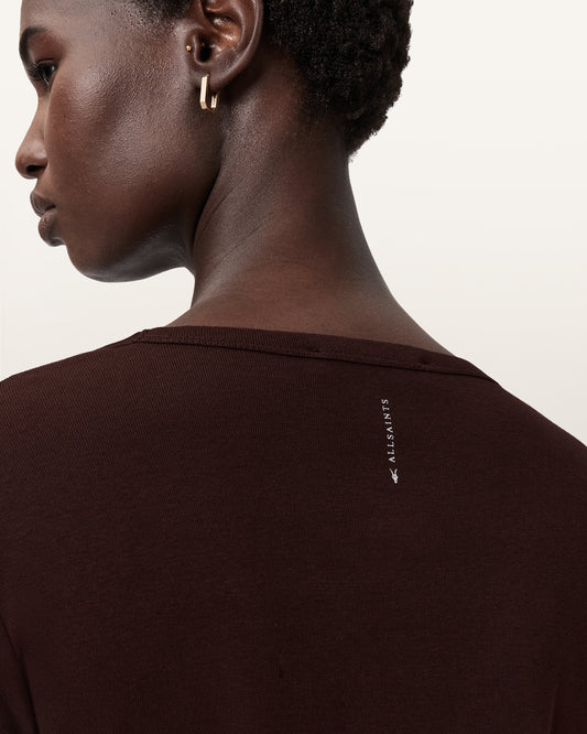 Beige טי שירט ארוכה לנשים Stevie LS ALLSAINTS