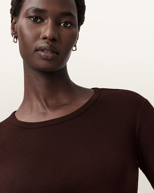 Beige טי שירט ארוכה לנשים Stevie LS ALLSAINTS