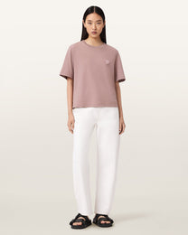 Antique White טי שירט קצרה לנשים Lover Lisa Tee ALLSAINTS